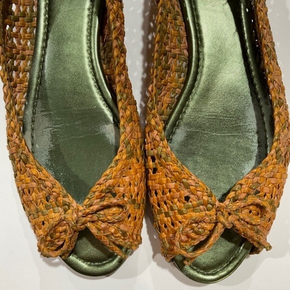 Frye Womens Malorie Woven Leaf Flats 11 - Picture 7 of 12